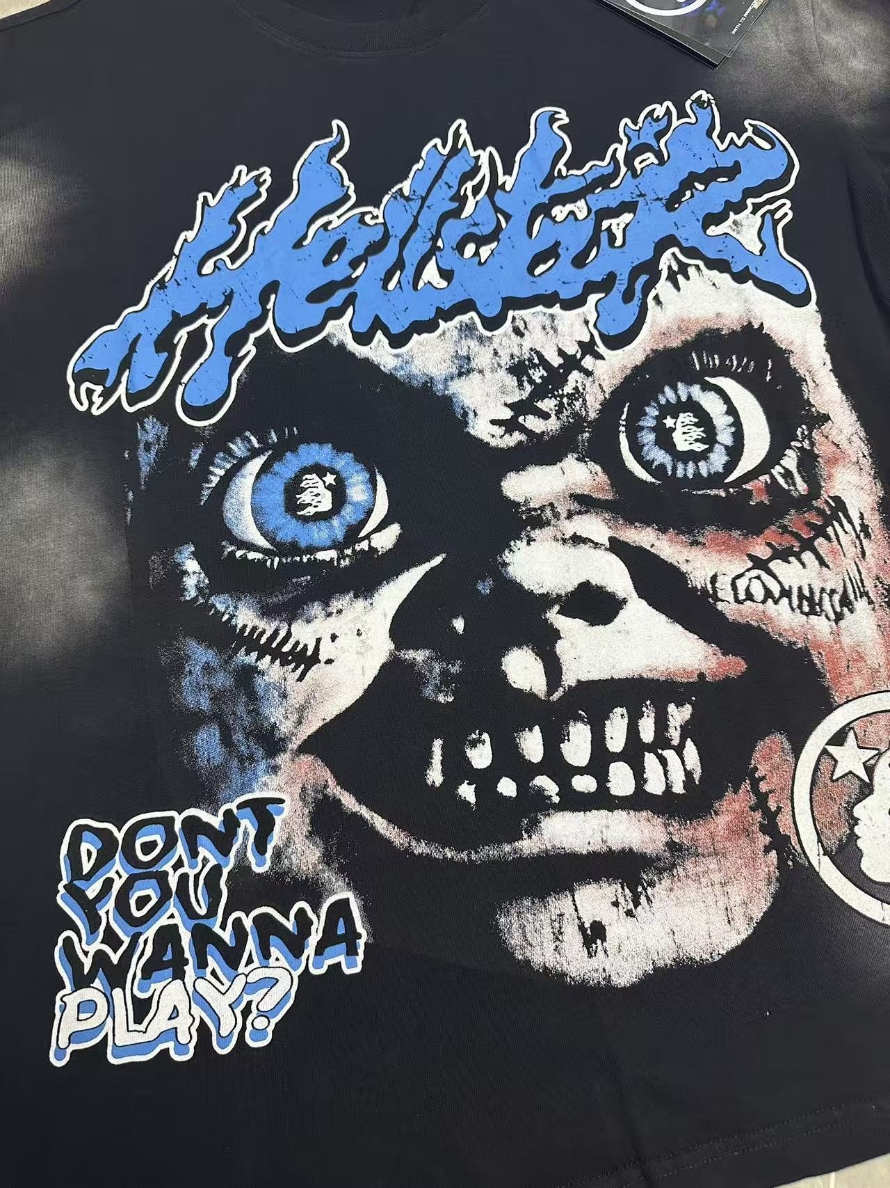 Hellstar Skull & Barbed Wire Graphic T-Shirt — detail