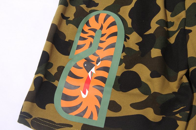 BAPE Shark Face Camouflage Drawstring Shorts — detail