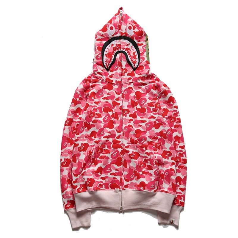 BAPE WGM Shark Camo Full-Zip Hoodie — front