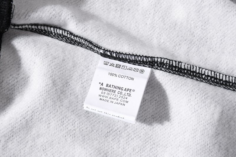 BAPE GM Shark Tiger Camo Zip Hoodie — neck_label