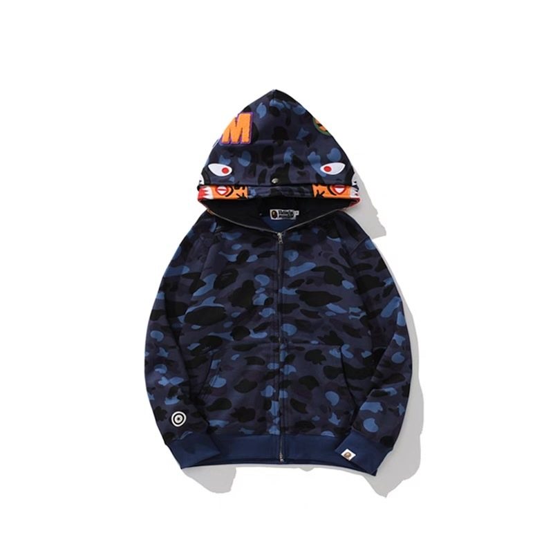 BAPE Shark Camo Full-Zip Hoodie — front