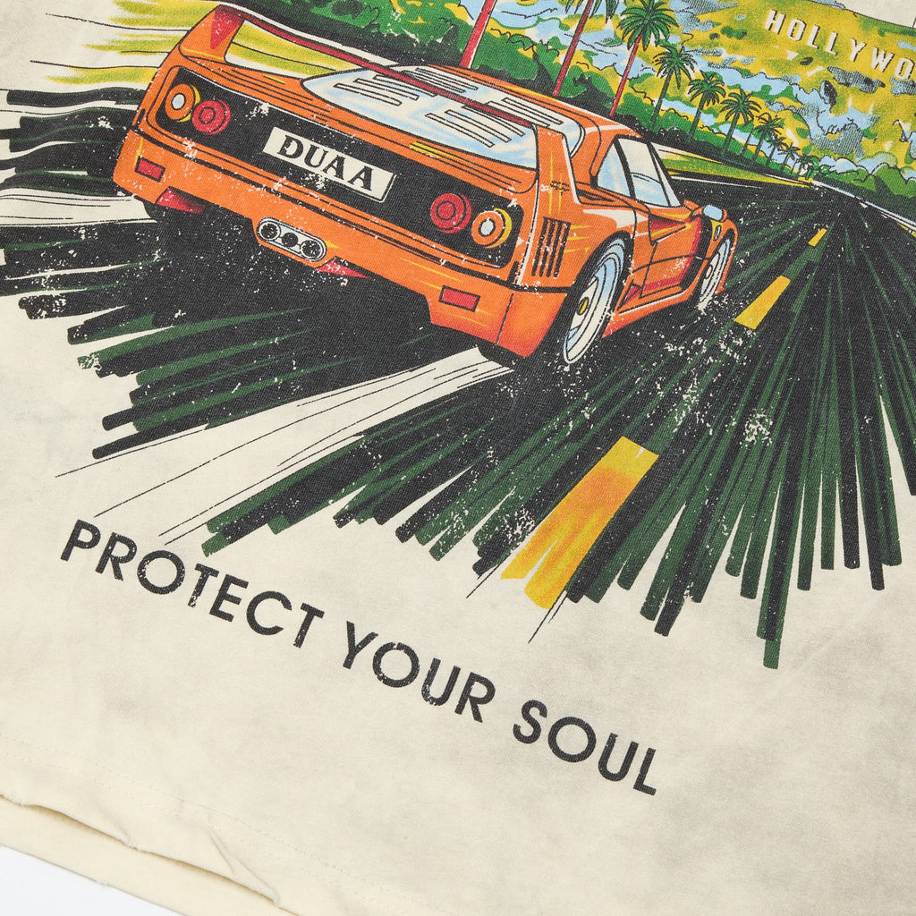 DUAA Hollywood Car Graphic Short-Sleeve T-Shirt — detail