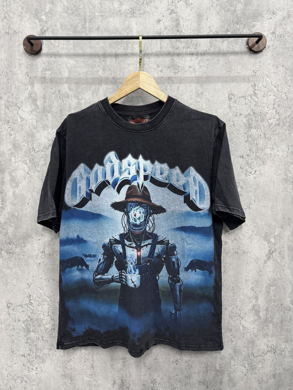 Godspeed Cyber Cowboy Graphic T-Shirt — front