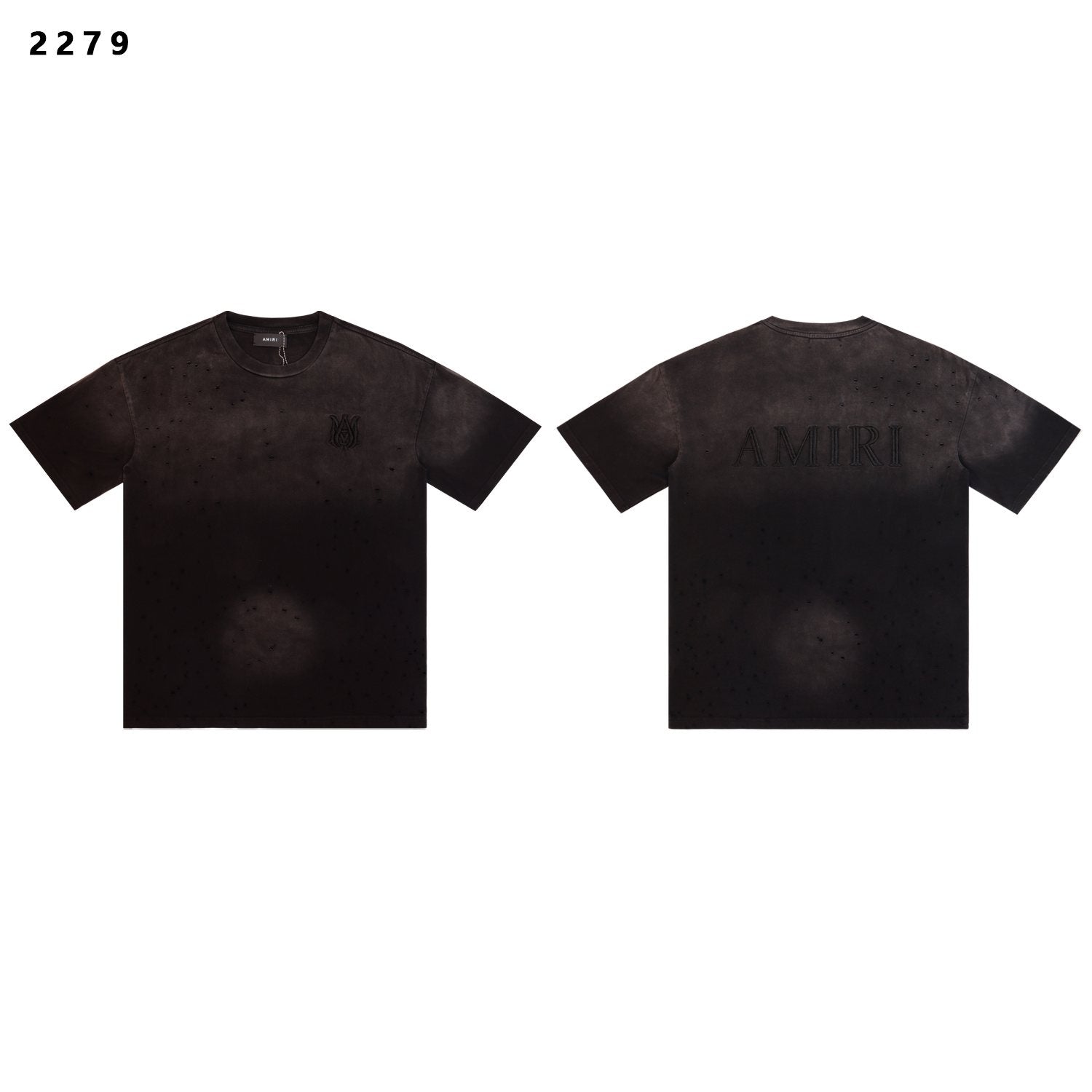 AMIRI Distressed Washed Short-Sleeve T-Shirt — hero