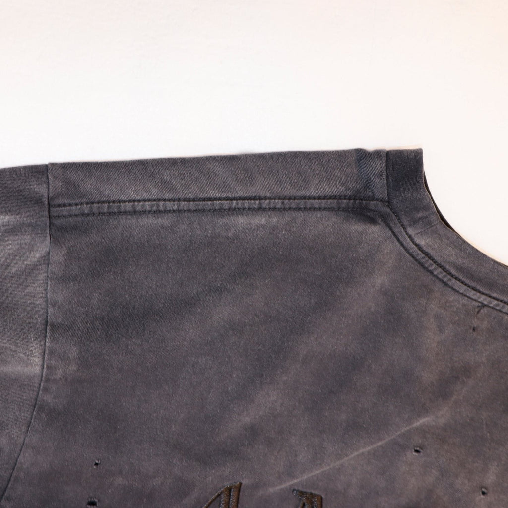 AMIRI Distressed Washed Short-Sleeve T-Shirt — detail