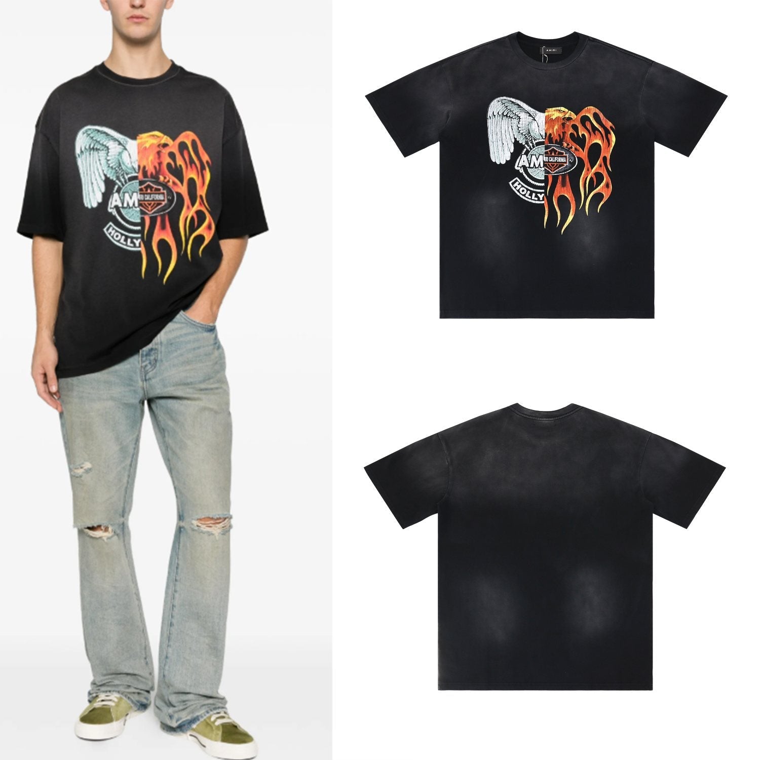 AMIRI Eagle Graphic Short-Sleeve T-Shirt — context