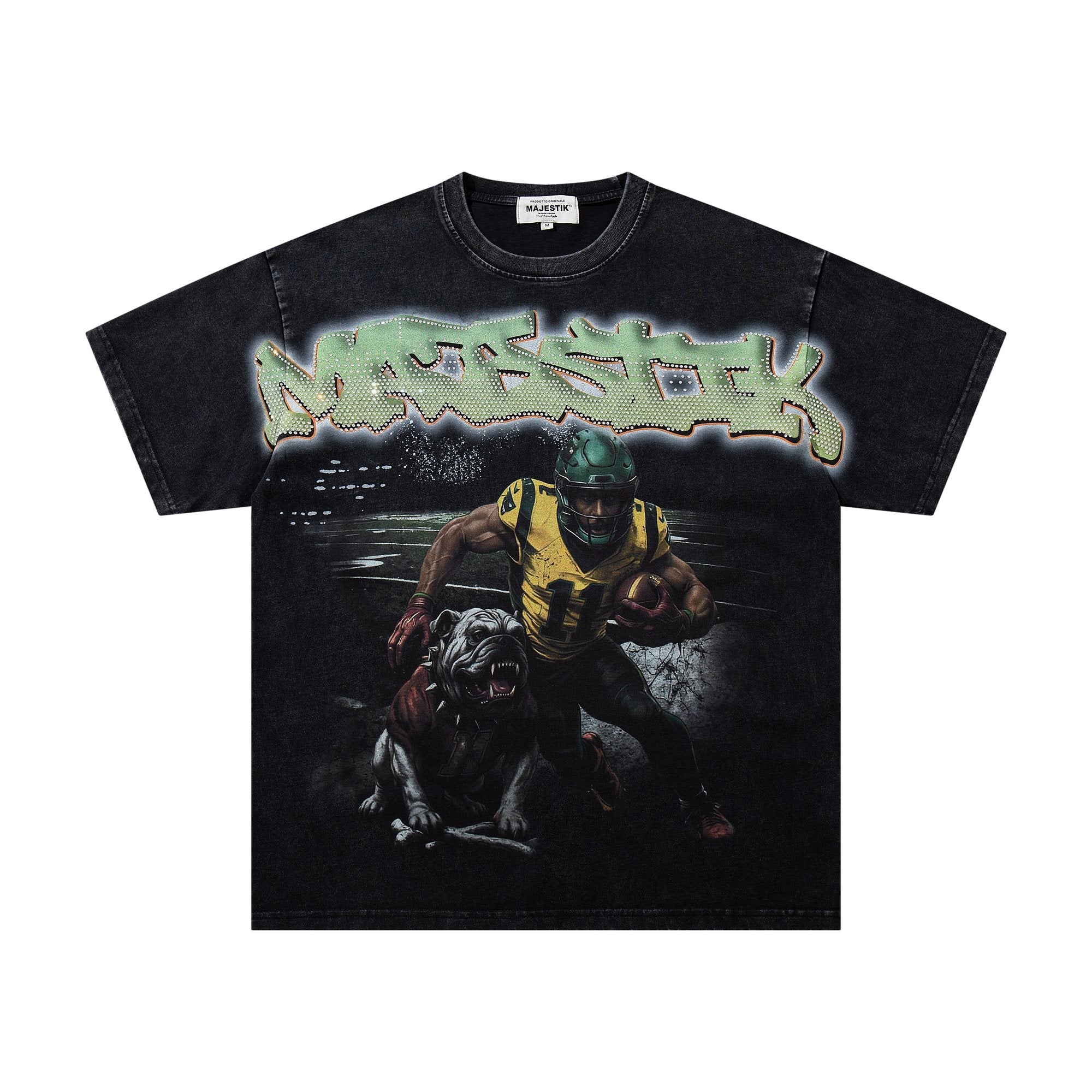 MAJESTIK Football Dog Graphic Short-Sleeve T-Shirt — hero