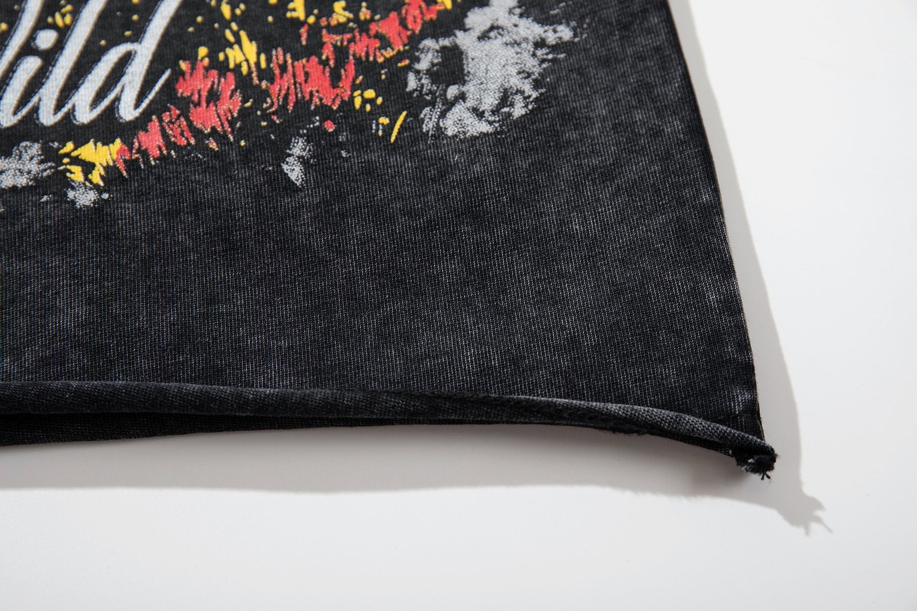 MAJESTIK Rhinestone Distressed Graphic T-Shirt — detail