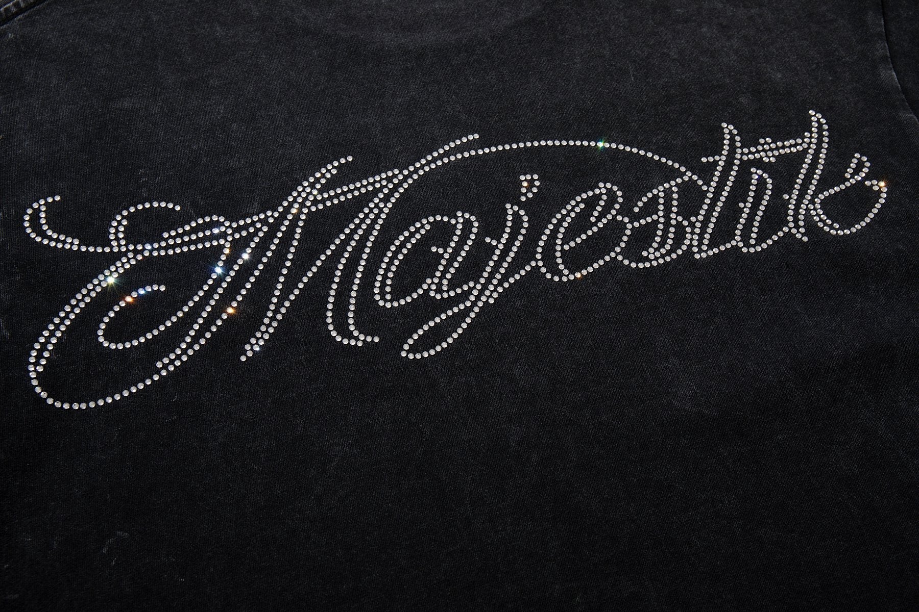 MAJESTIK Blue Football Graphic T-Shirt — detail
