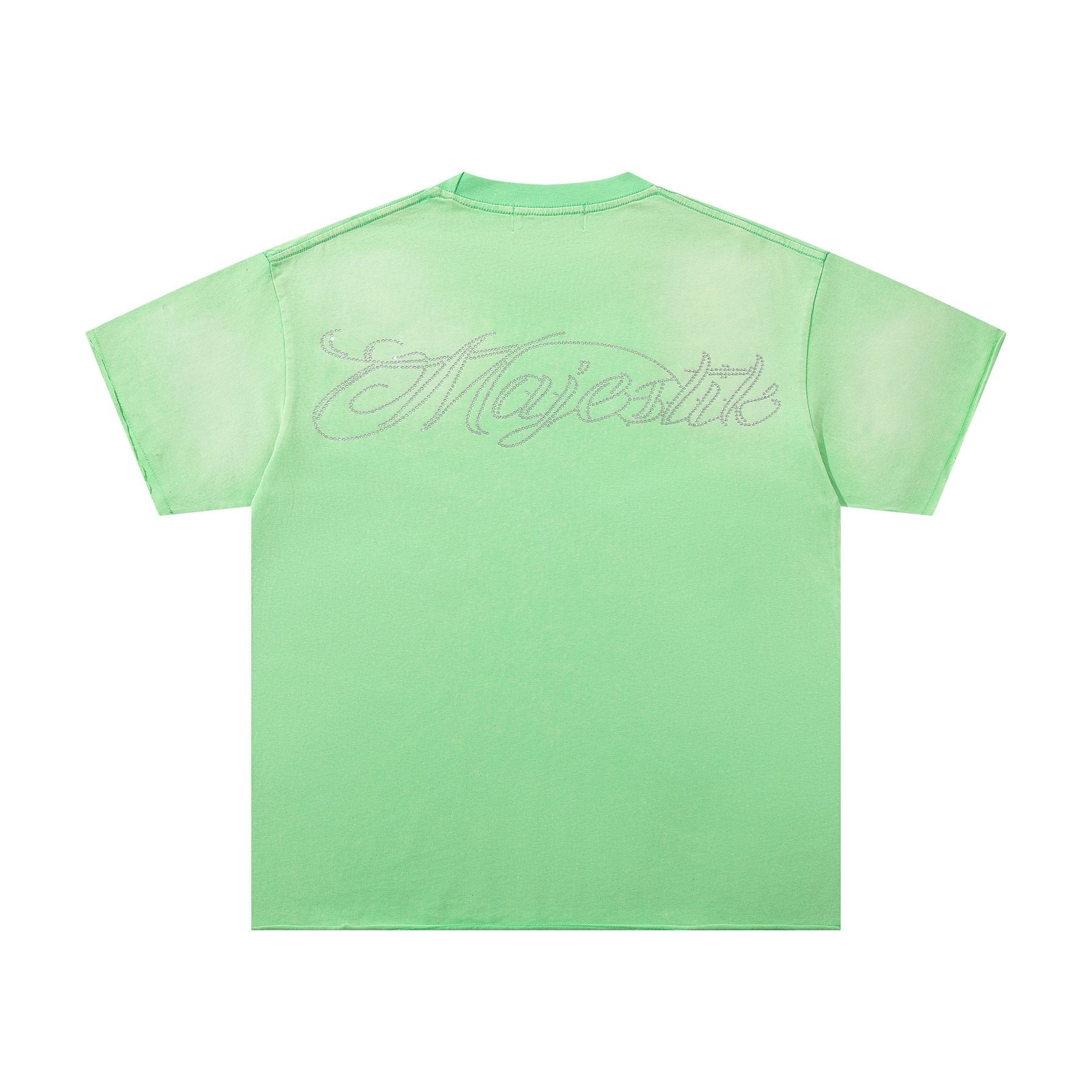 MAJESTIK Mint Green Football Graphic T-Shirt — back