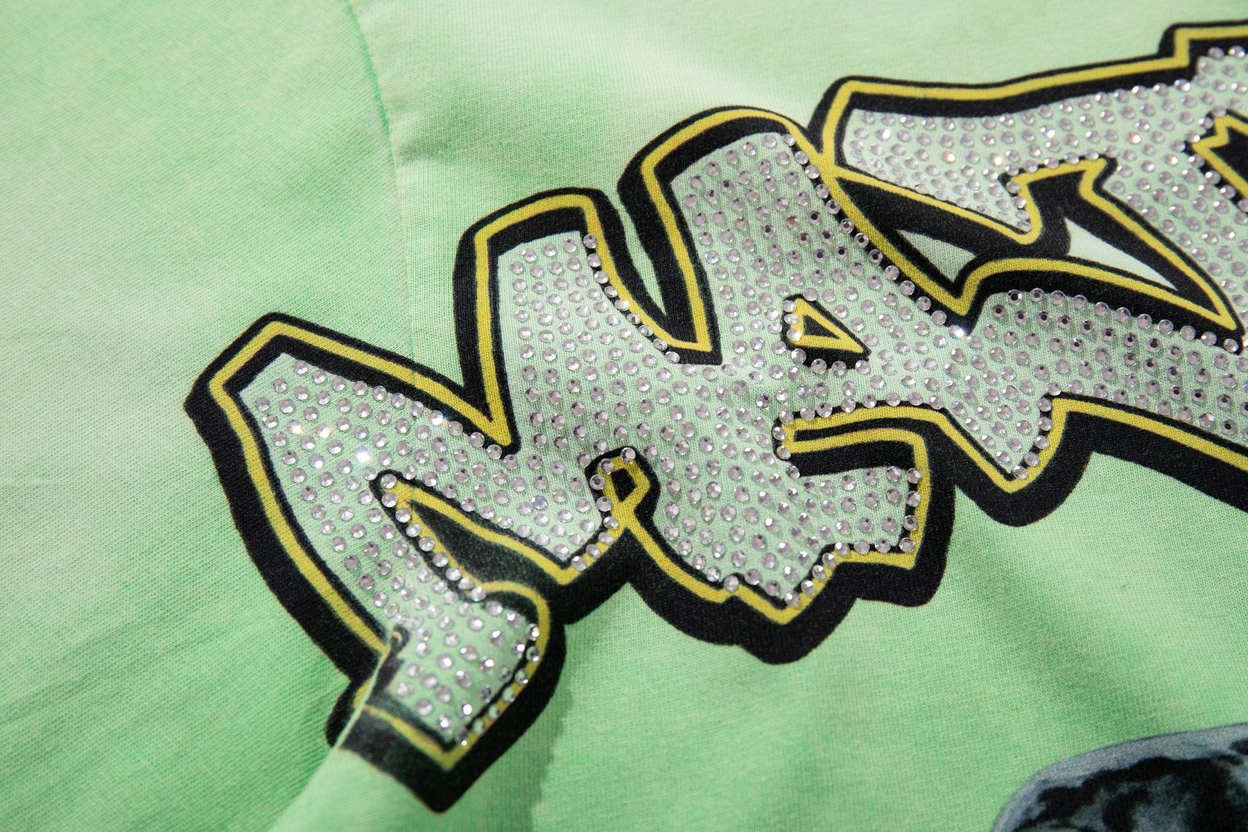 MAJESTIK Mint Green Football Graphic T-Shirt — detail