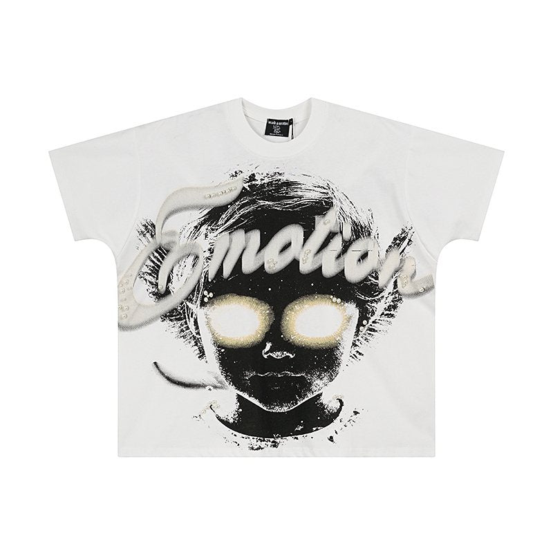Mixed Emotion Portrait Graphic T-Shirt — hero