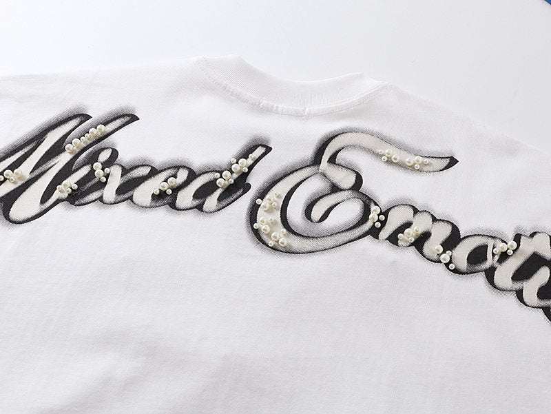 Mixed Emotion Portrait Graphic T-Shirt — detail