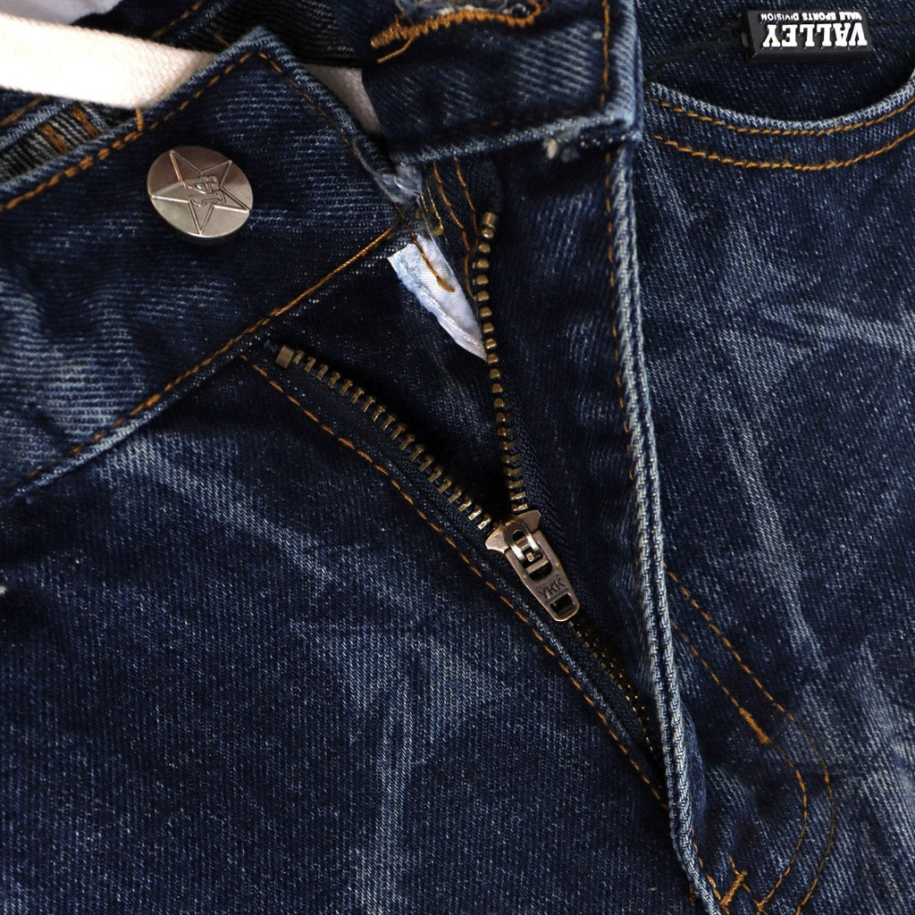 VALLEY Distressed Drawstring Shorts — detail