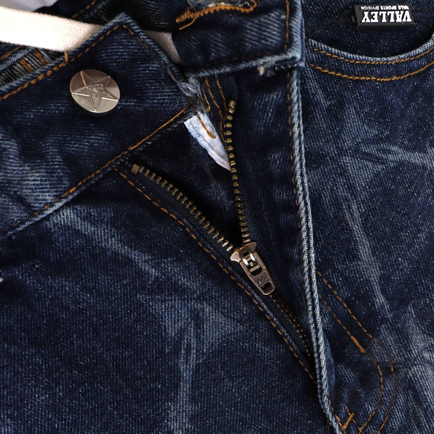 VALLEY Distressed Drawstring Shorts — detail
