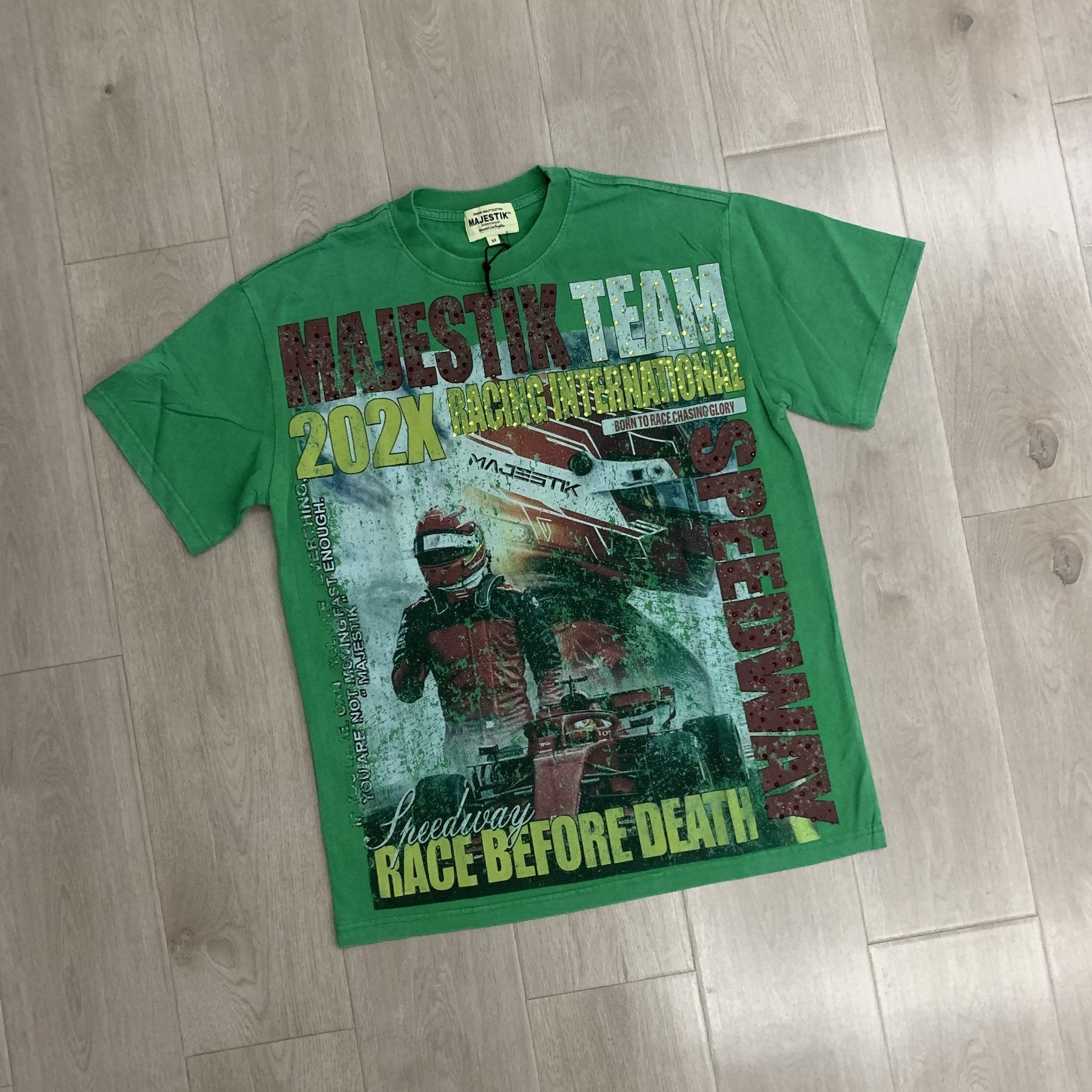 MAJESTIK Racing International 202X Green T-Shirt — front