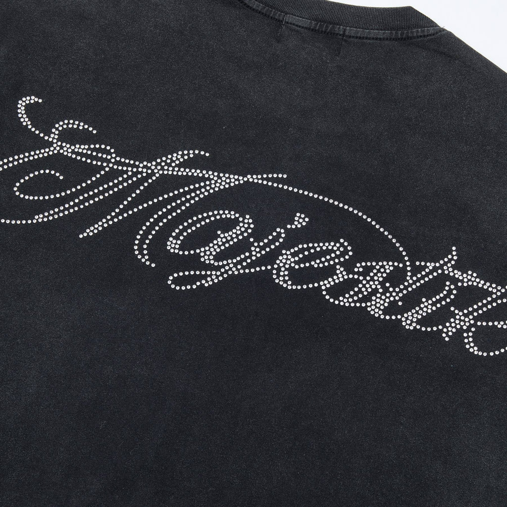 MAJESTIK Bulldog Football Graphic Cropped T-Shirt — detail