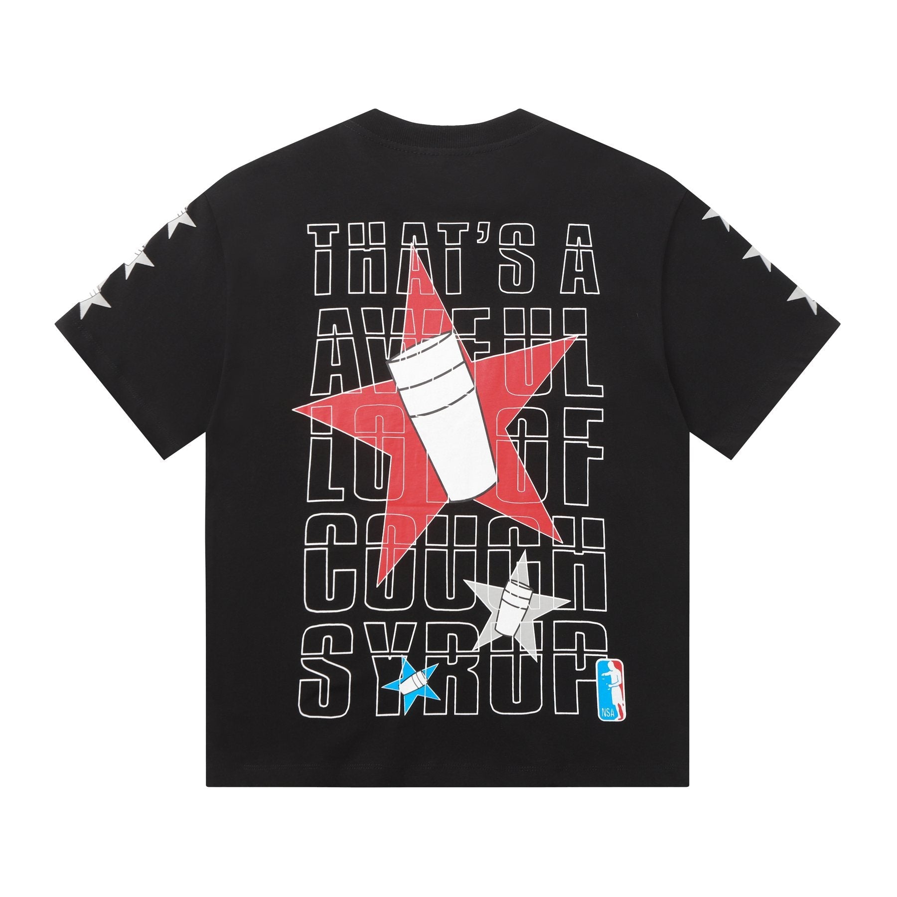 THAT'S A AWFUL LOT OF COUGH SYRUP Graphic Short-Sleeve T-Shirt — back