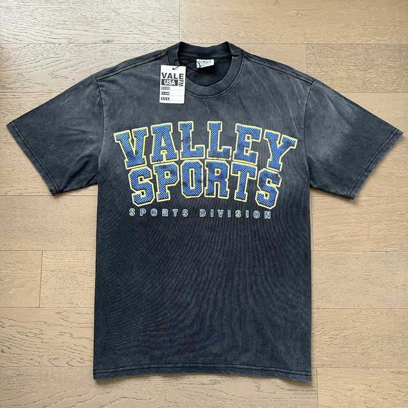 VALE USA Sports Division Graphic T-Shirt - Charcoal — front