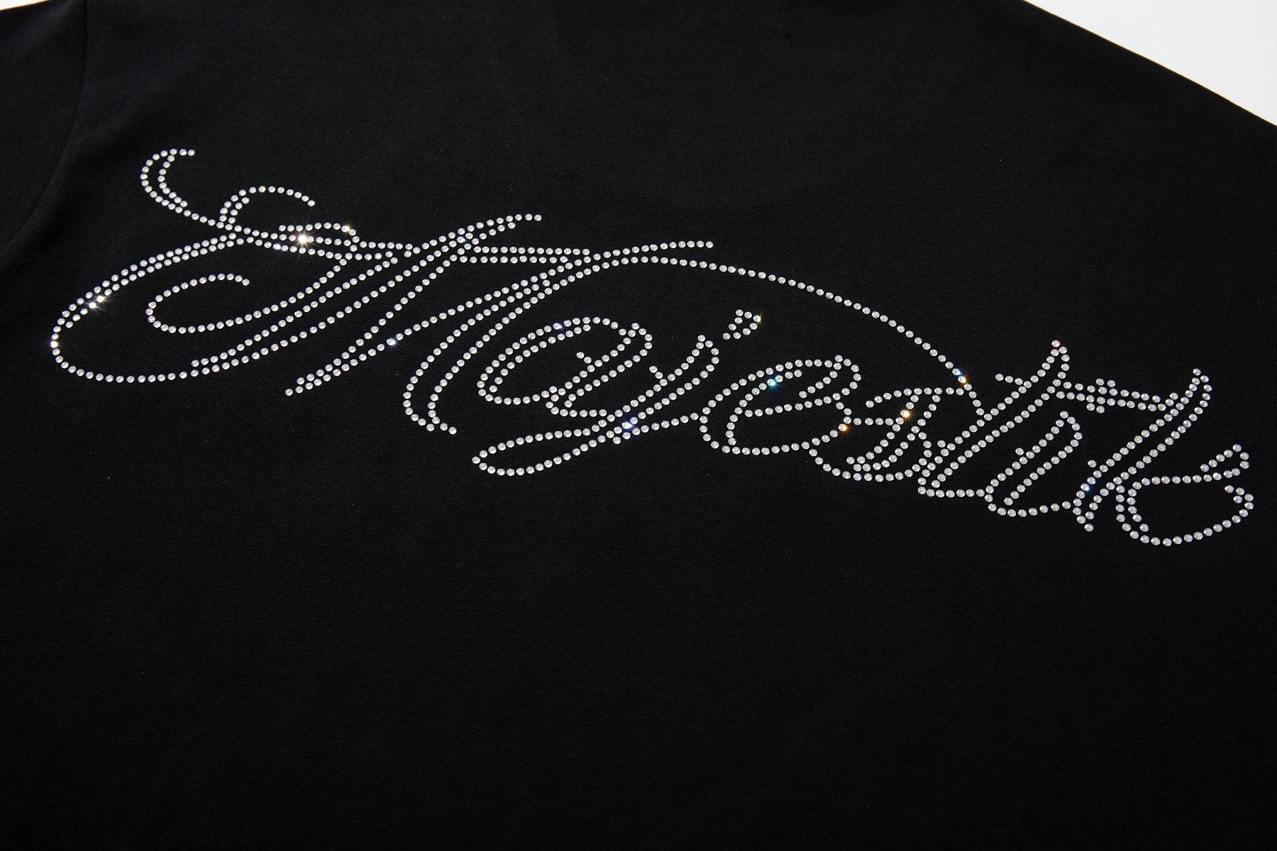 MAJESTIK Alien Rhinestone Graphic T-Shirt — detail