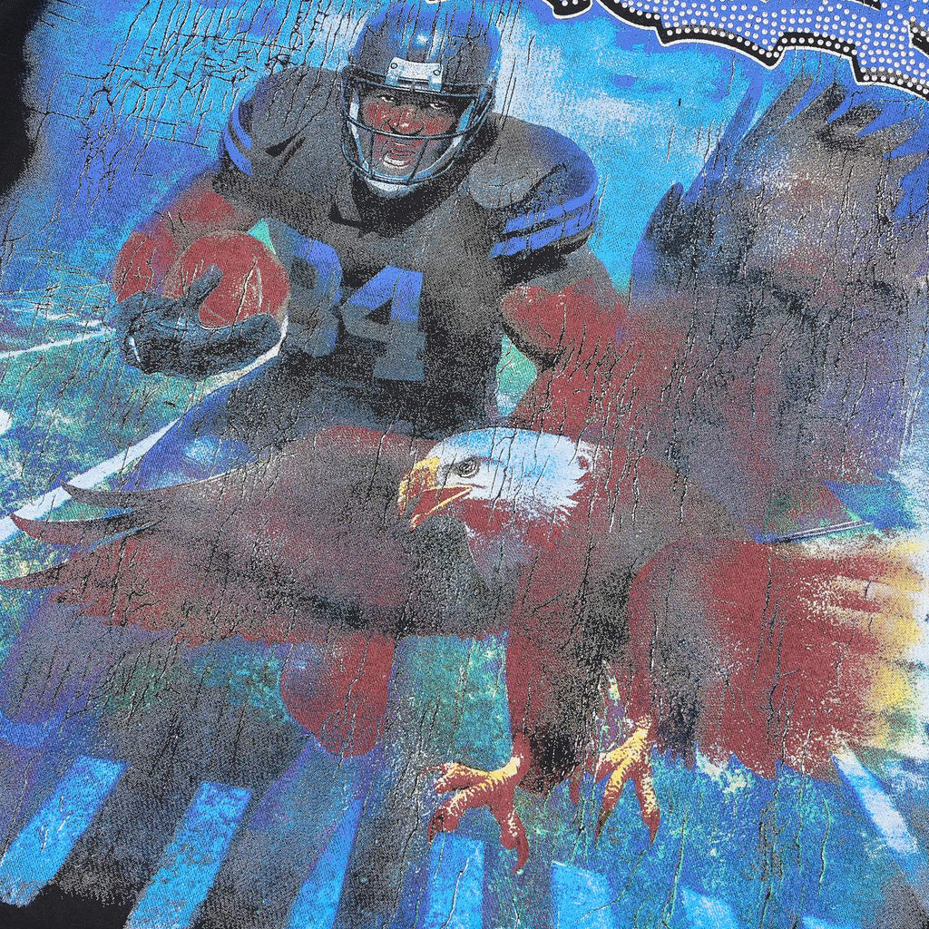 MAJESTIK City View Rhinestone Football Graphic T-Shirt — detail