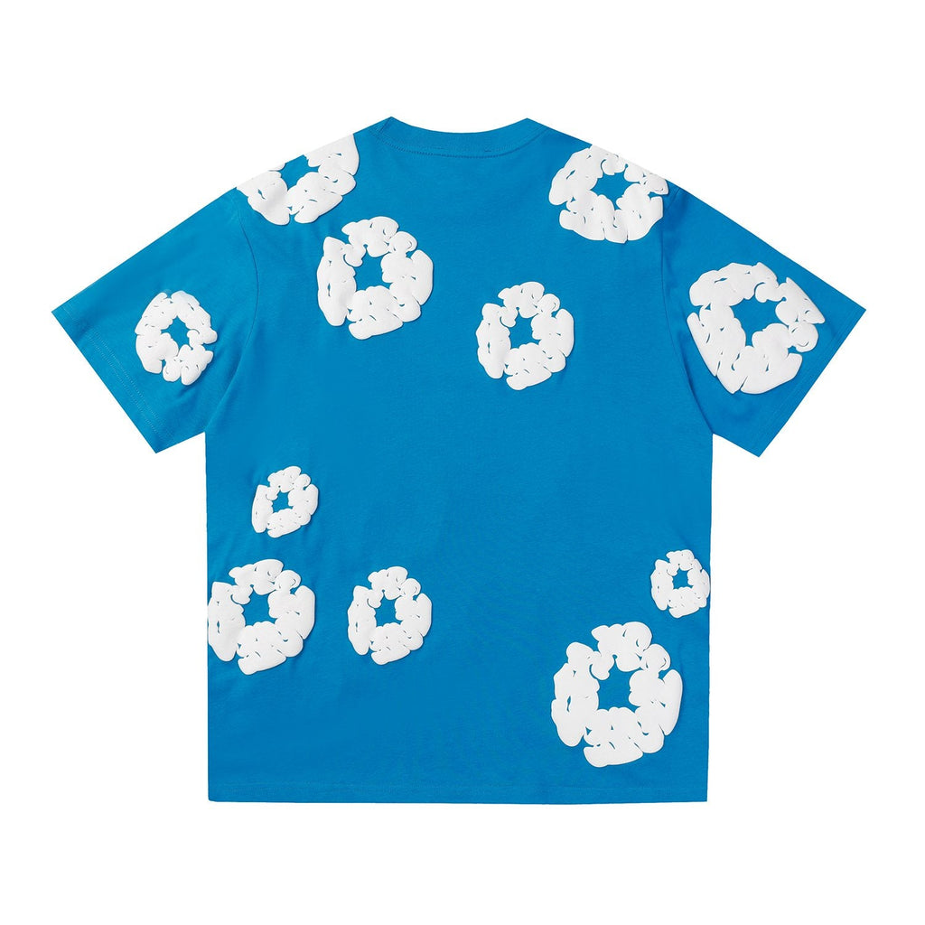 DENIM TEARS All-Over White Flower Print T-Shirt — back