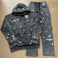 Hellstar Gray Dot Graphic Hoodie and Pants Set — front