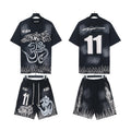 Hellstar Number 11 Graphic T-Shirt and Shorts Set — front