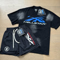 Hellstar Blue Star Graphic T-Shirt and Shorts Set — front