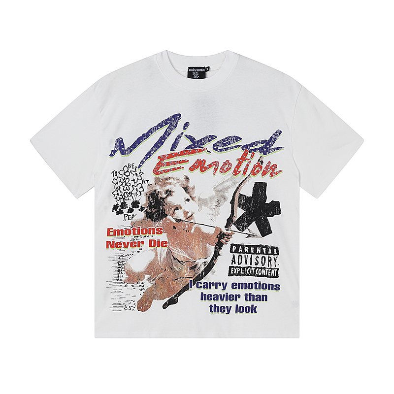 MIXED EMOTION Front & Back Graphic Short-Sleeve T-Shirt — hero