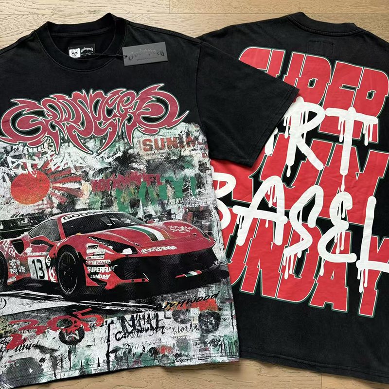 Godspeed Super Race Car Graphic T-Shirt — context