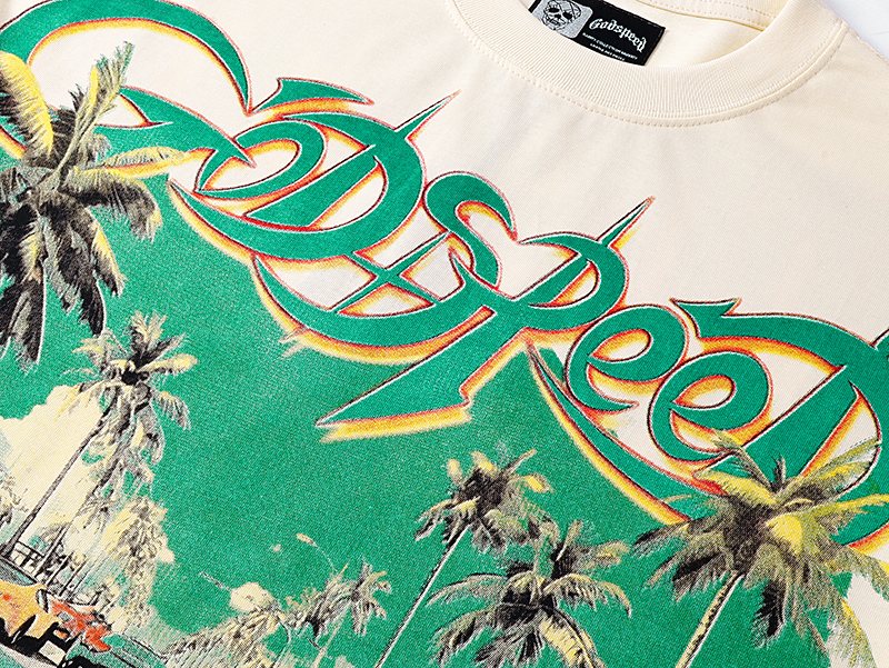 Godspeed Super Run Miami FL Graphic T-Shirt — detail