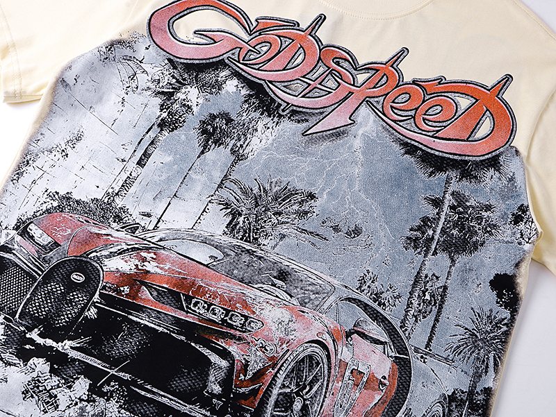 Godspeed Car Graphic Short-Sleeve T-Shirt — detail