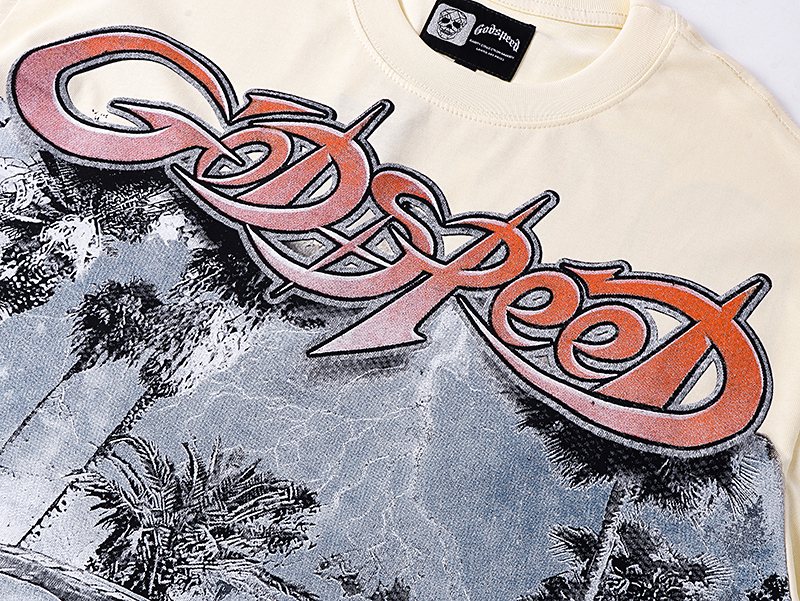 Godspeed Car Graphic Short-Sleeve T-Shirt — detail