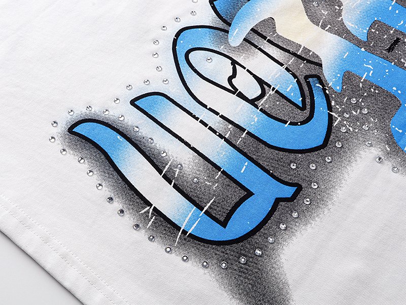 MIXED EMOTION Angel Rhinestone-Style Graphic T-Shirt — detail