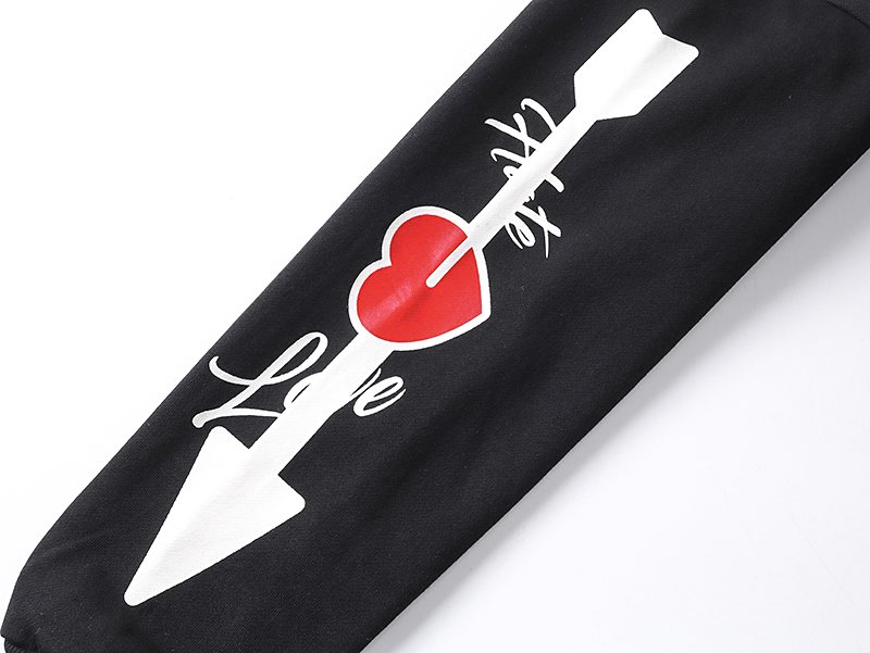 MIXED EMOTION Street Graffiti Graphic Hoodie — detail