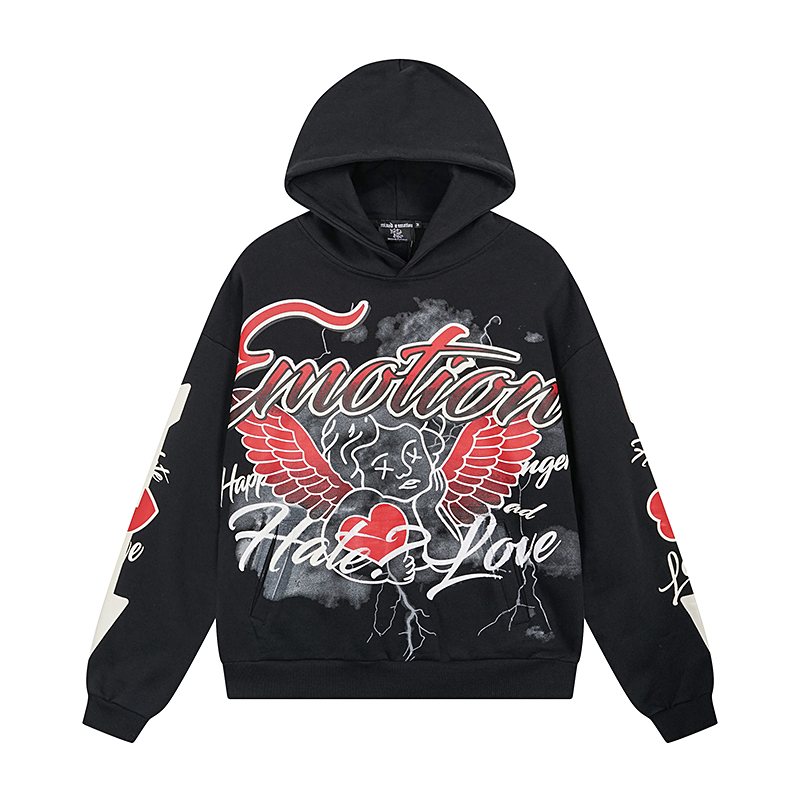 MIXED EMOTION Street Graffiti Graphic Hoodie — hero