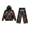That's A Awful Lot Of Cough Syrup Portrait Graphic Zip Hoodie & Sweatpants Set - Black — hero