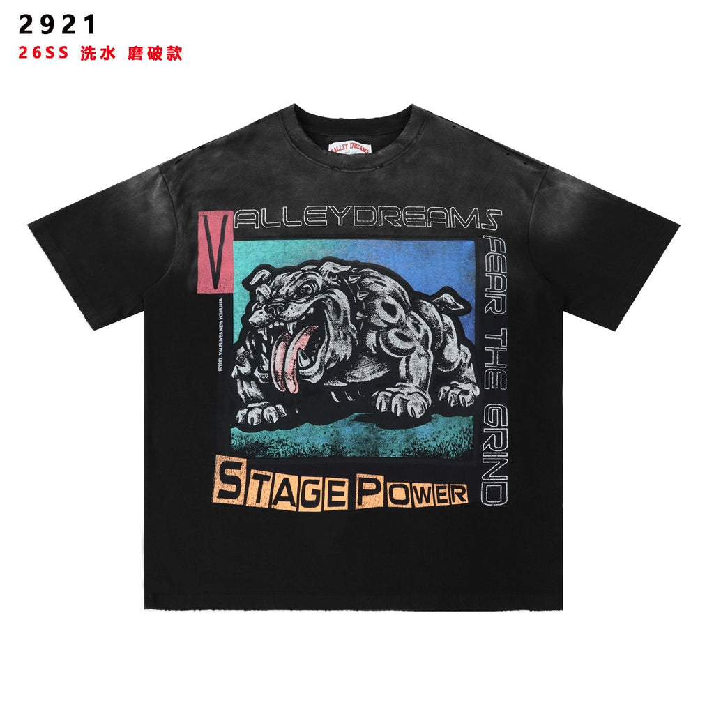 Valley Dreams Stage Power Bulldog Graphic T-Shirt — hero