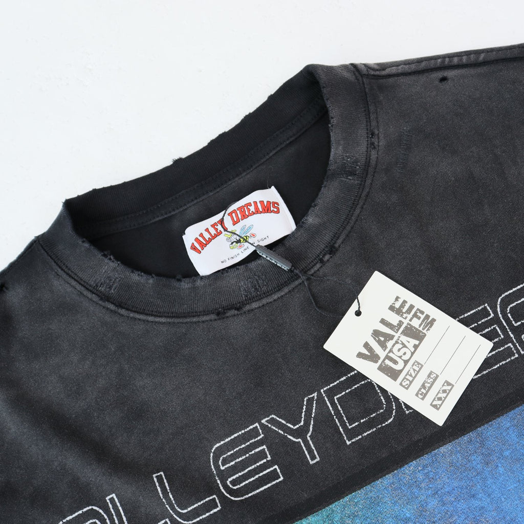 Valley Dreams Stage Power Bulldog Graphic T-Shirt — hang_tag