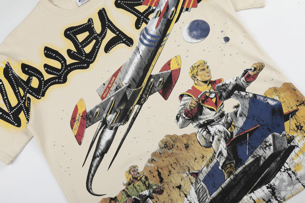 VALE USA Rocket Space Graphic T-Shirt — detail