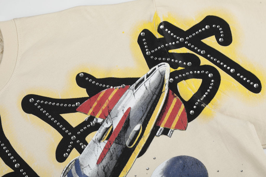 VALE USA Rocket Space Graphic T-Shirt — detail