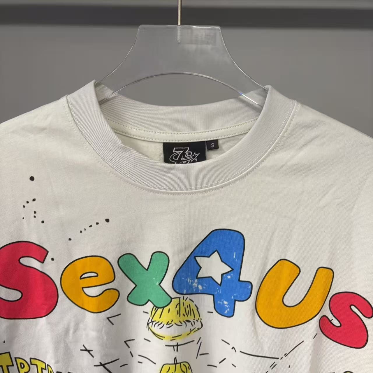 TRIPLE SEVENS Front & Back Graphic T-Shirt — neck_label