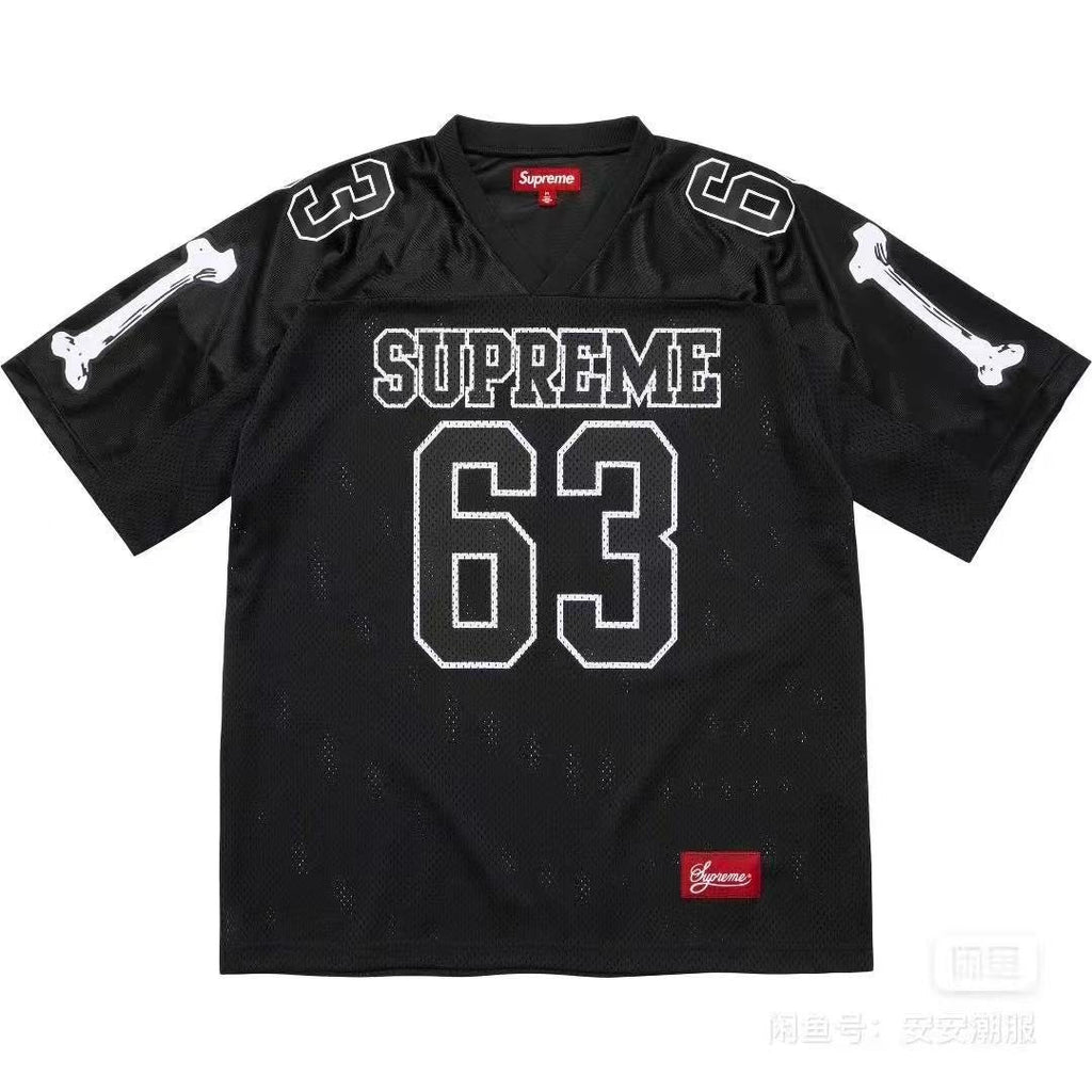 Supreme Bone Sleeve Number Football Jersey T-Shirt — hero