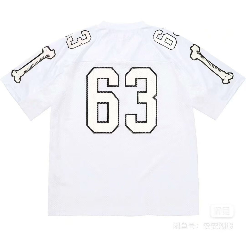 Supreme Bone Sleeve Number Football Jersey T-Shirt — back