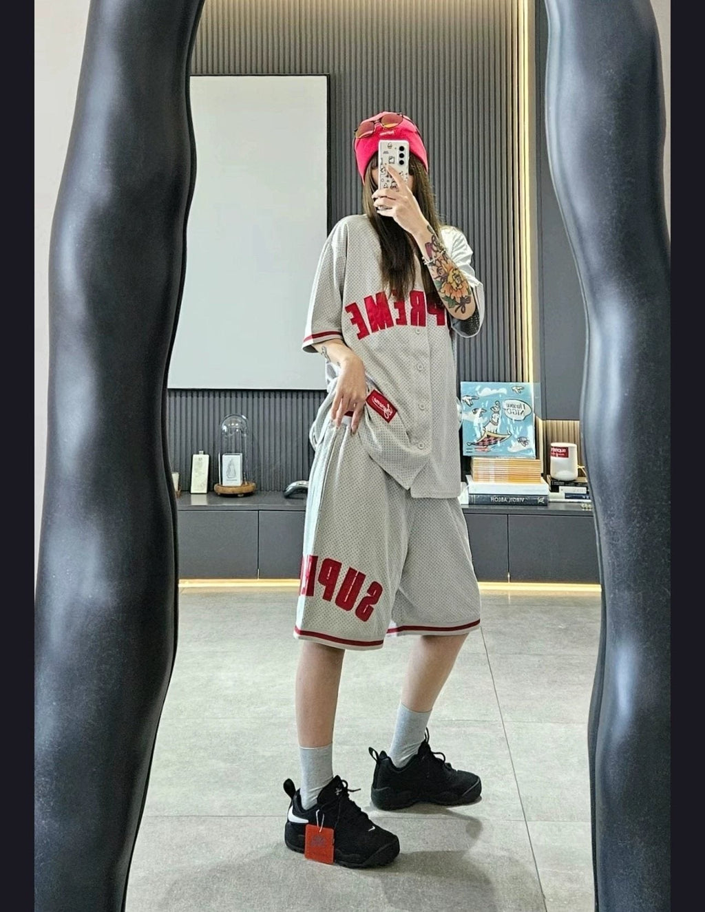 Supreme Mesh Baseball Jersey T-Shirt — context