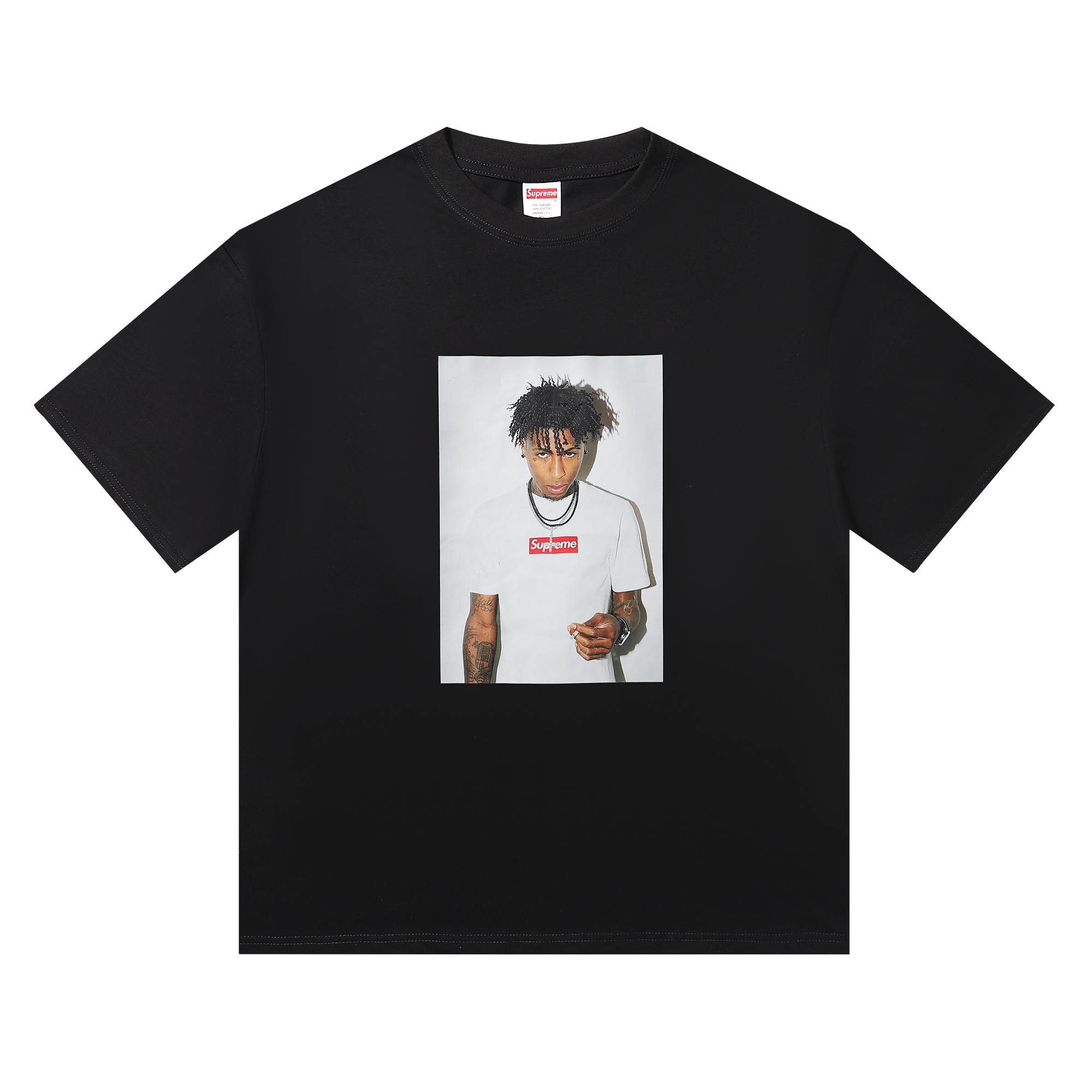 Supreme Rapper Portrait Graphic Short-Sleeve T-Shirt — hero