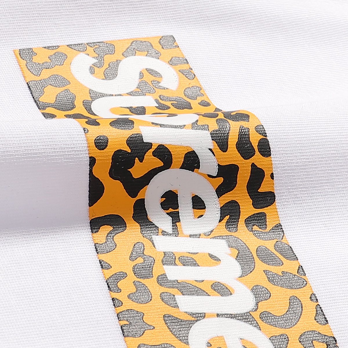 Supreme Leopard Shanghai Graphic Short-Sleeve T-Shirt — detail