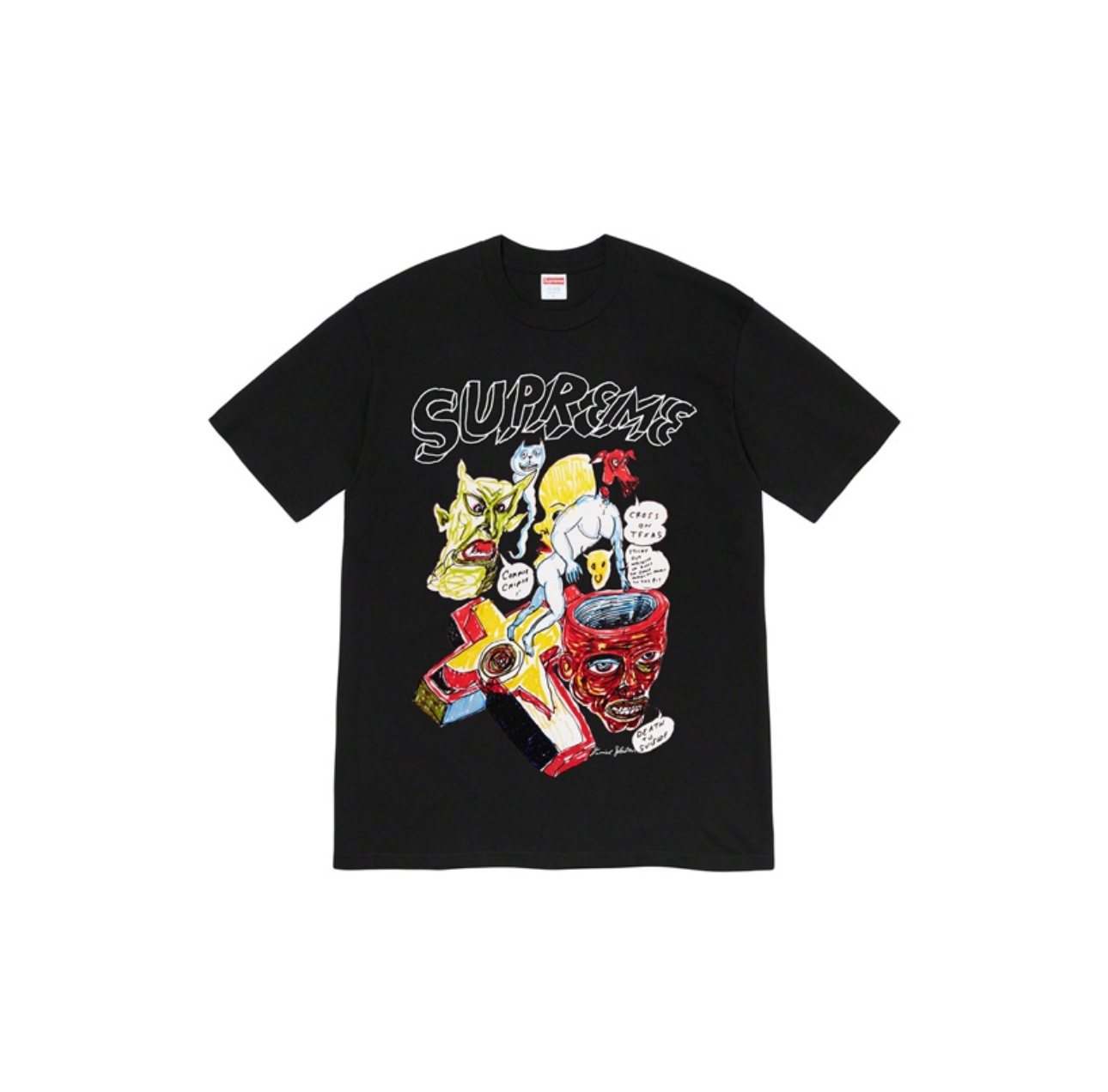 Supreme Daniel Johnston Cartoon Collage Graphic T-Shirt — hero
