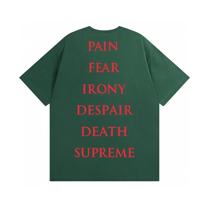 Supreme Crow Angel & Demon Graphic Short-Sleeve T-Shirt — back